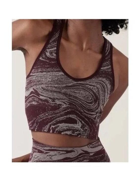 Athleta Other - Athleta NEW Aurora Seamless Shine Tank In Spiced Cabernet Medium